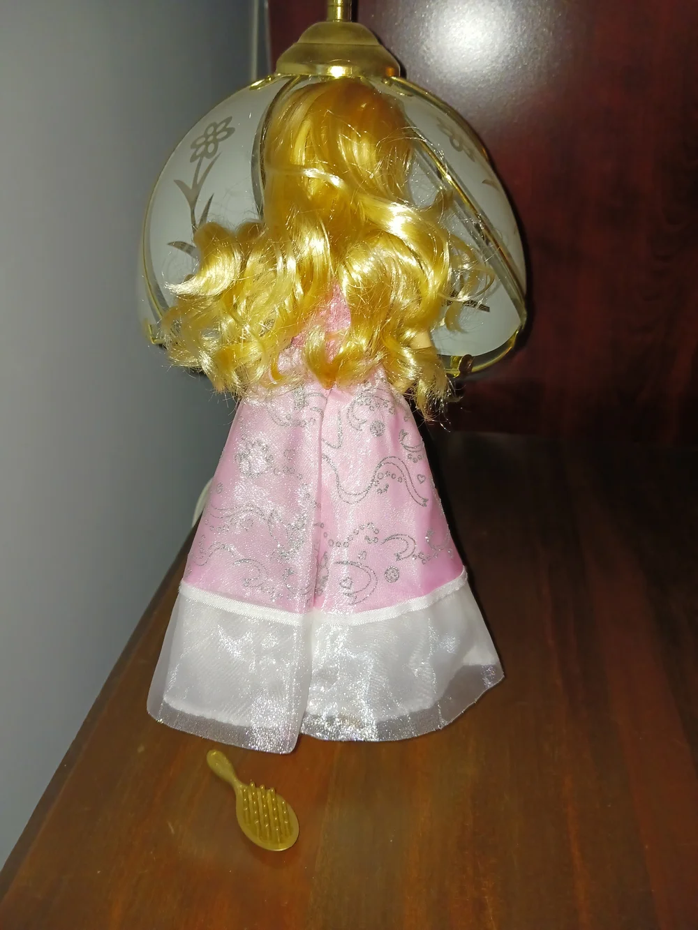 Disney Store Cinderella Pink Light Up Dress Display Only Plays Music